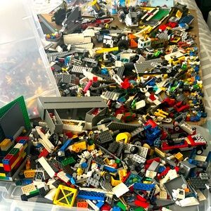 Lego Mixed Building Blocks Set - Red, Blue, Yellow, Green, Black, White